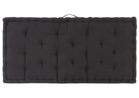 Pernă podea canapea din paleți, negru, 120 x 80 x 10 cm bumbac - 4/5