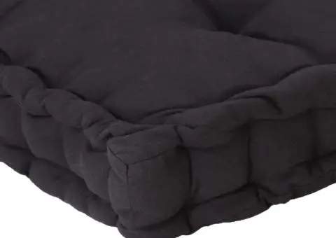 Pernă podea canapea din paleți, negru, 120 x 80 x 10 cm bumbac - 5/5