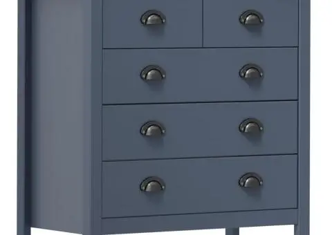 Servantă Hill, gri, 79x40x80 cm, lemn masiv de pin - 1/4