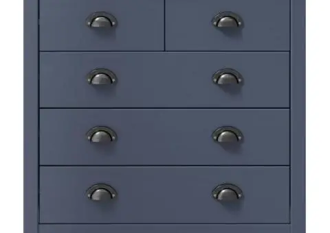 Servantă Hill, gri, 79x40x80 cm, lemn masiv de pin - 2/4