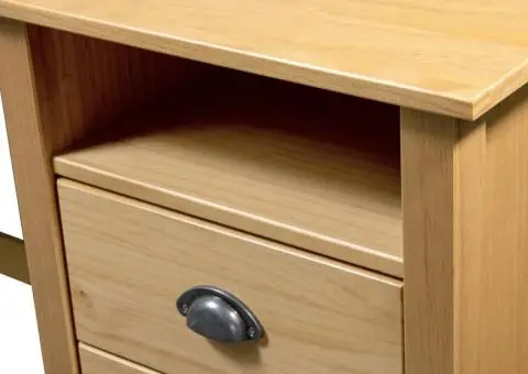 Birou Hill cu 3 sertare, 120x50x74 cm, lemn masiv de pin - 4/5