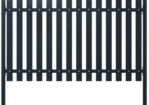 Panou de gard antracit 174,5x100 cm oțel vopsit electrostatic - 1/4