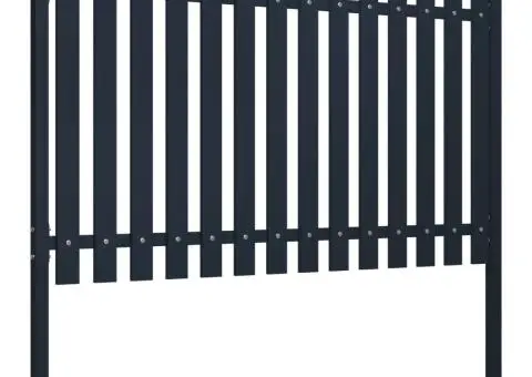 Panou de gard antracit 174,5x100 cm oțel vopsit electrostatic - 2/4