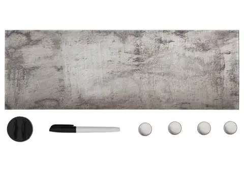 Tablă magnetică de perete, 60 x 20 cm, sticlă - 1/5