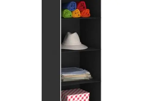 Organizatoare suspendate dulap, 2 buc., cu 4 rafturi, textil - 3/5