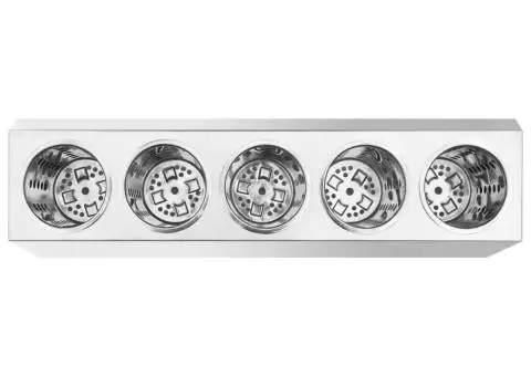 Suport tacâmuri 5 inserții oțel inoxidabil dreptunghiular - 5/5