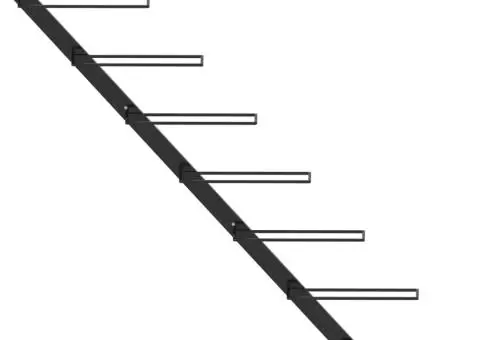 Suport sticle de vin de perete pentru 7 sticle, negru, metal - 1/5