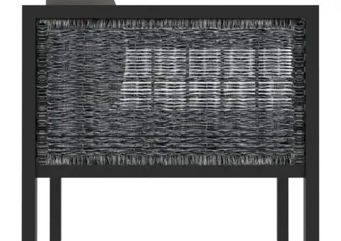 Canapea de colț modulară cu cotieră dreapta antracit poliratan - 3/5