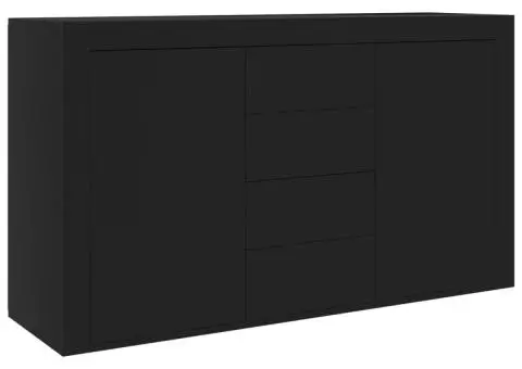 Dulap, negru, 120x36x69 cm, lemn prelucrat - 2/5