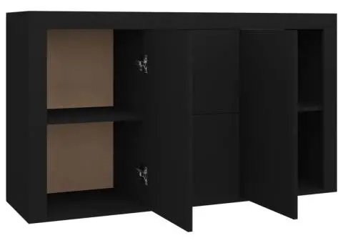 Dulap, negru, 120x36x69 cm, lemn prelucrat - 5/5