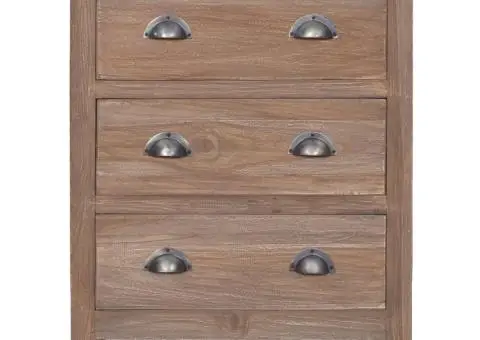 Servantă cu 3 sertare, 60 x 30 x 75 cm, lemn masiv de tec - 2/5