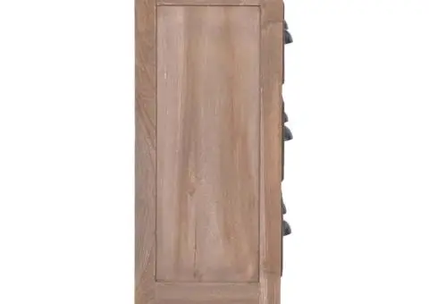 Servantă cu 3 sertare, 60 x 30 x 75 cm, lemn masiv de tec - 4/5