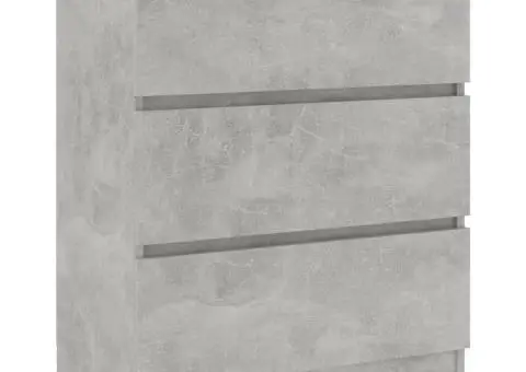 Servantă, gri beton, 60 x 35 x 76 cm, lemn prelucrat - 2/5