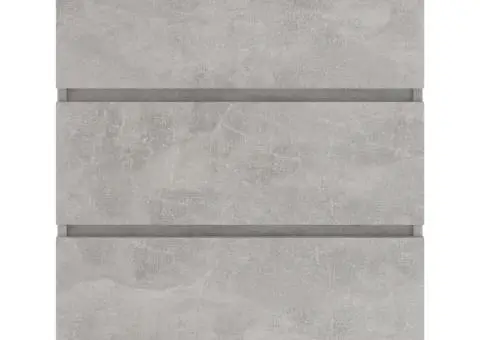 Servantă, gri beton, 60 x 35 x 76 cm, lemn prelucrat - 5/5