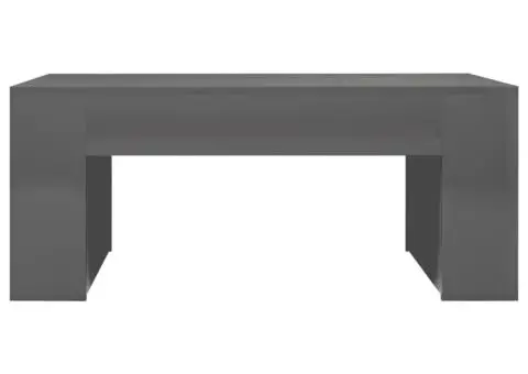 Măsuță de cafea, gri extralucios, 100x60x42 cm, lemn prelucrat - 4/5