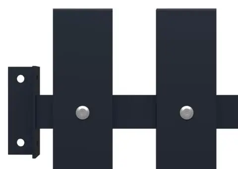 Panou de gard antracit 170,5 x 150 cm oțel vopsit electrostatic - 3/4