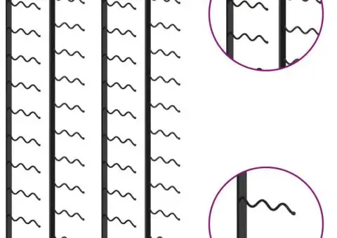 Suporturi sticle de vin de perete 48 sticle 2 buc. negru fier - 4/5