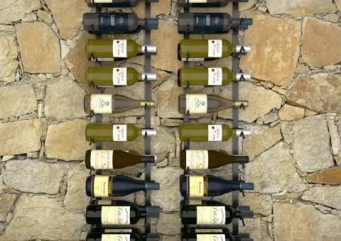 Suporturi sticle de vin de perete 48 sticle 2 buc. negru fier - 5/5