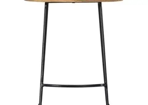 Scaune de bar Gavin, 2 buc., lemn masiv de mango - 3/5