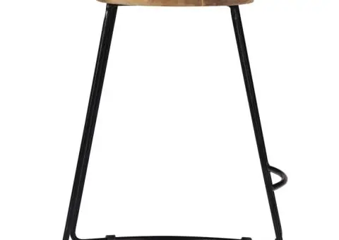 Scaune de bar Gavin, 2 buc., lemn masiv de mango - 5/5