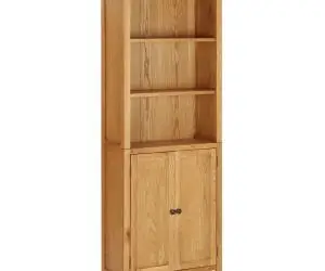 vidaXL Bibliotecă cu 2 uși, 70 x 30 x 180 cm, lemn masiv stejar