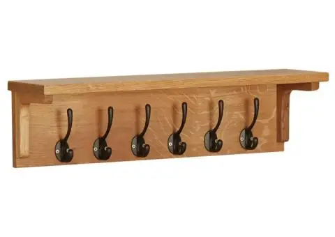 Cuier de haine, 60 x 16 x 16 cm, lemn masiv de stejar - 1/5