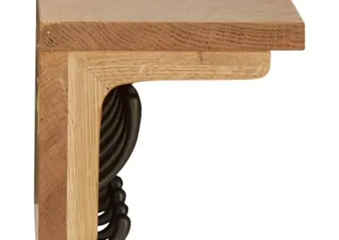 Cuier de haine, 60 x 16 x 16 cm, lemn masiv de stejar - 3/5