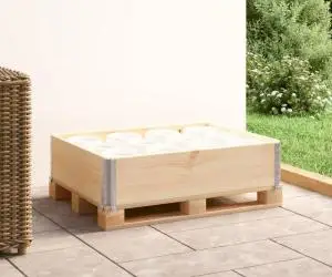 vidaXL Ramă pentru paleți, 60 x 80 cm, lemn masiv de pin