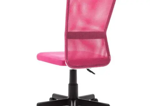 Scaun de birou, roz, 44 x 52 x 100 cm, plasă textilă - 3/5
