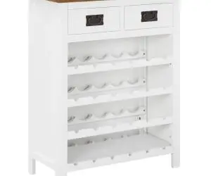 vidaXL Dulap de sticle de vin, 72 x 32 x 90 cm, lemn masiv de stejar
