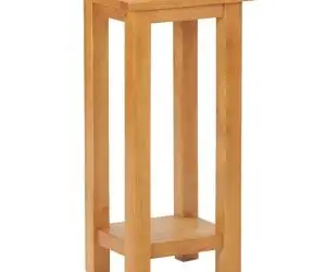 289185 vidaXL Masă laterală 27x24x55 cm Lemn masiv de stejar