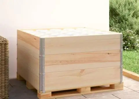 Rame pentru paleți, 3 buc., 100 x 100 cm, lemn masiv de pin - 1/5