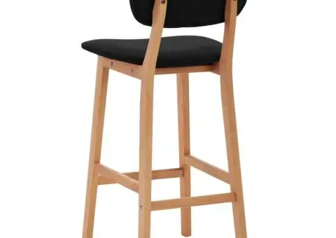 Scaune de bar, 2 buc., negru, material textil - 5/5