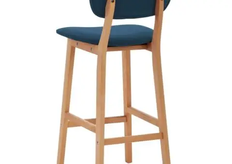 Scaune de bar, 2 buc., albastru, material textil - 5/5