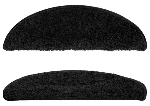 Covorașe pentru trepte scară, 15 buc., negru, 56x17x3 cm - 4/5