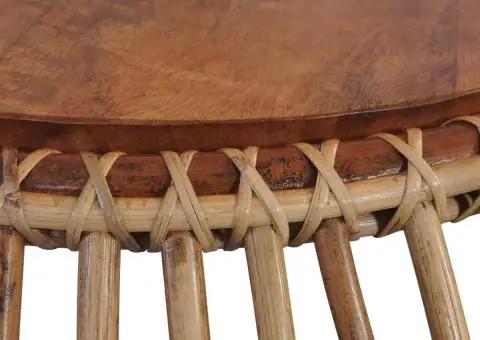 Măsuțe de cafea, 2 buc., ratan natural - 4/5