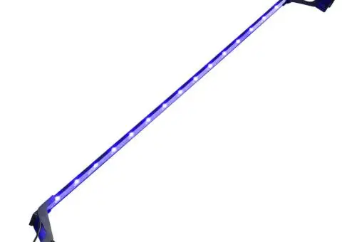 Lampă LED pentru acvariu, cu cleme, albastru/alb, 115-130 cm - 1/5