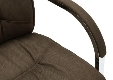 Scaun de birou consolă, maro, material textil - 5/5