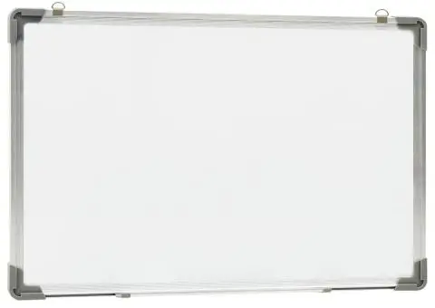 Tablă magnetică albă cu ștergere uscată 50x35 cm oțel - 3/5