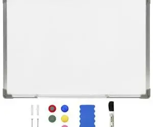 vidaXL Tablă magnetică albă cu ștergere uscată 70x50 cm oțel