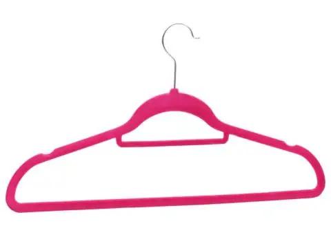 Set de umerașe anti-alunecare, 50 buc., roz, catifea - 5/5