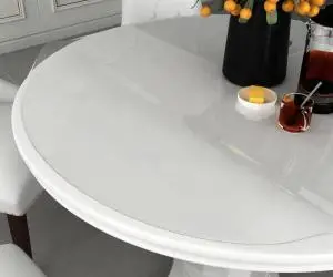 vidaXL Folie de protecție masă, transparent, Ø 100 cm, PVC, 1,6 mm