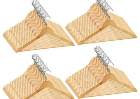 Set de umerașe anti-alunecare, 100 buc., lemn esență tare - 2/5