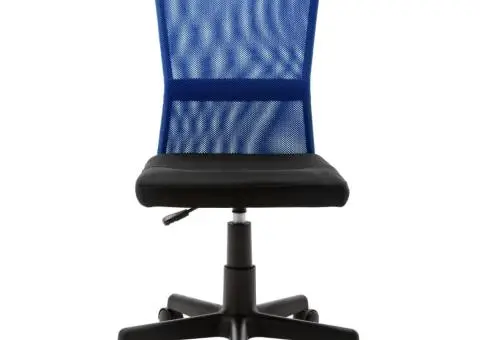 Scaun de birou, negru și albastru, 44x52x100 cm, plasă textilă - 2/5