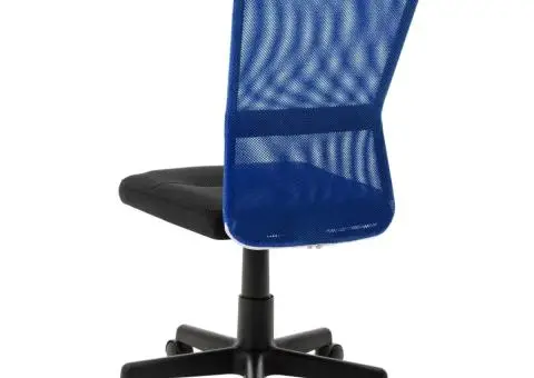 Scaun de birou, negru și albastru, 44x52x100 cm, plasă textilă - 3/5