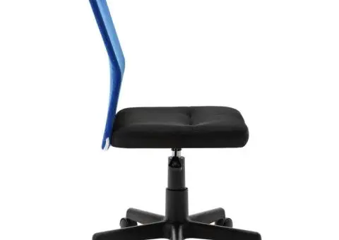 Scaun de birou, negru și albastru, 44x52x100 cm, plasă textilă - 4/5