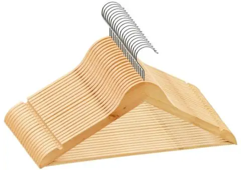 Set de umerașe anti-alunecare, 20 buc., lemn esență tare - 2/5