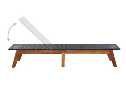 Șezlonguri cu masă 2 buc. poliratan & lemn masiv acacia - 5/5