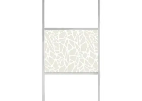 Paravan de duș walk-in, 90 x 195 cm, sticlă ESG, model piatră - 3/5