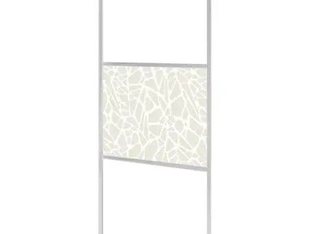 Paravan de duș walk-in, 115 x 195 cm, sticlă ESG, model piatră - 2/5